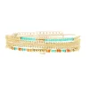 Bracelet multi-rangs Zag Bijoux doré mix de pierres_x005f_x000D_réglable