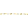 Bracelet or 18 carats bicolore maille double navette