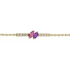 Bracelet or améthyste saphir rose diamants