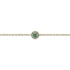 Bracelet or jaune 18 carats émeraude diamants