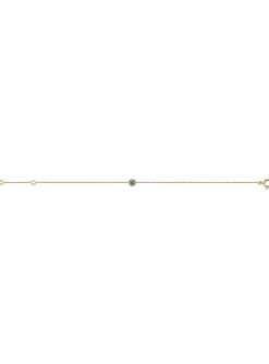 Bracelet or jaune 18 carats émeraude diamants