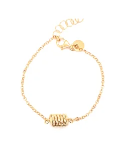 Bracelet Orus bijoux argent doré cylindre 5 anneaux_x005f_x000D_collection spiral