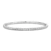 Bracelet rivière de diamants flexible or blanc