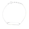 Bracelet Saunier identité argent rectangulaire