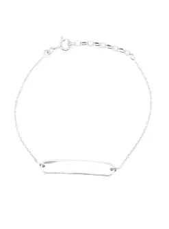 Bracelet Saunier identité argent rectangulaire