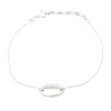 Bracelet Saunier identité argent plaque ovale