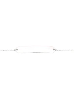 Bracelet Saunier identité argent rectangulaire
