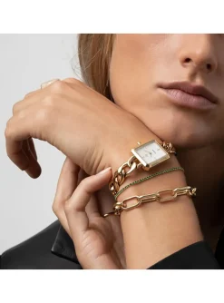 Bracelet Sif Jakobs Ellera argent plaqué or_x005f_x000D_Oxydes de zirconium verts 18 cm