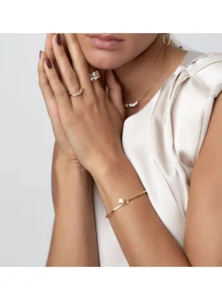 Bracelet Sif Jakobs Roccanova argent plaqué or_x005f_x000D_pampille en oxyd ed e zirconium
