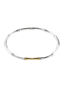Bracelet souple Agatha Bamboo argenté