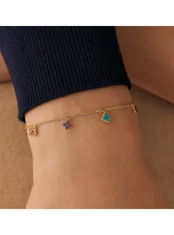 Bracelet souple Agatha Beloved pampilles doré