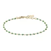 Bracelet souple Agatha Smarty doré perles émail vert