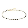 Bracelet souple Agatha Smarty doré perles émail noir
