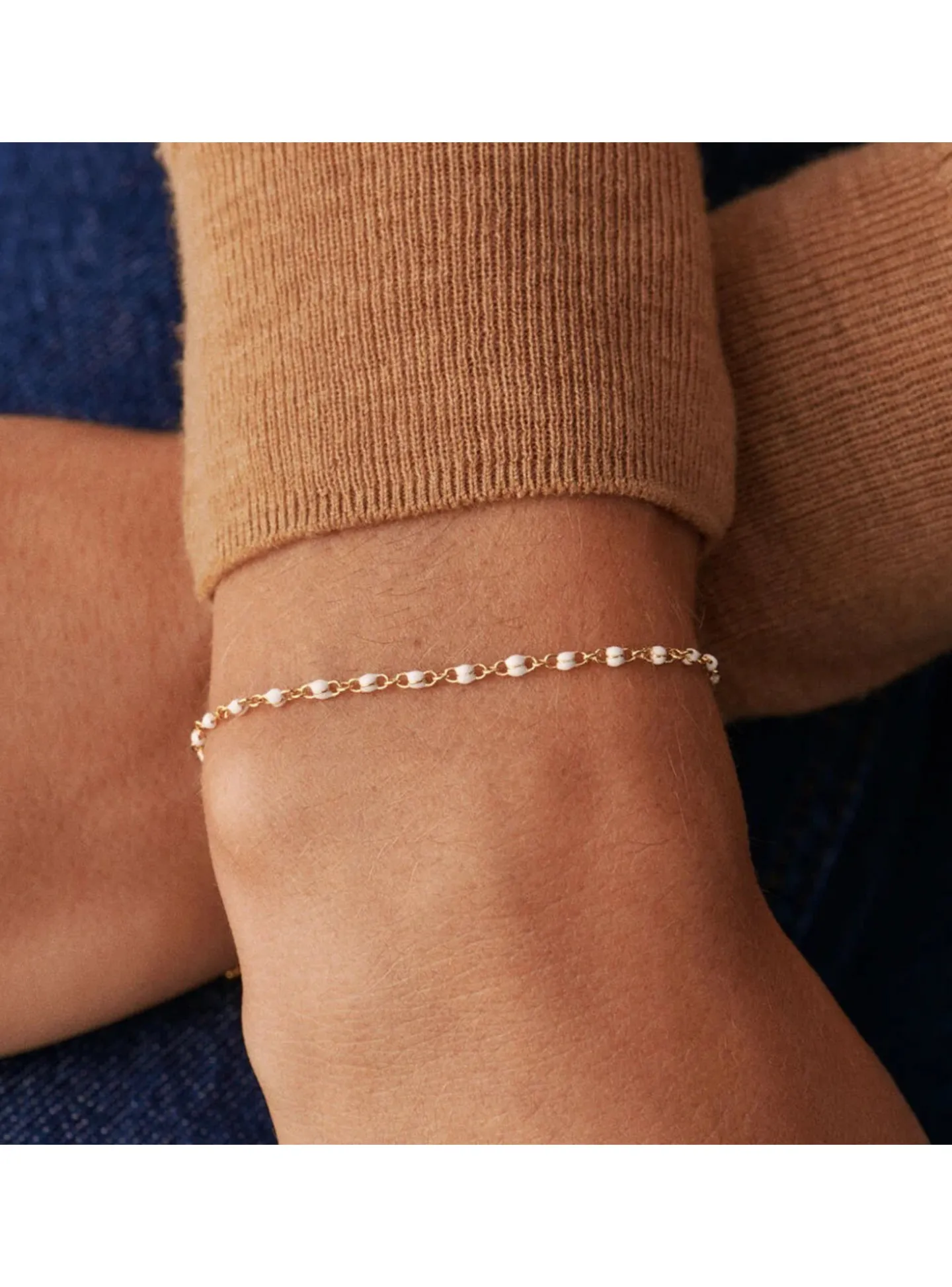Bracelet souple Agatha Smarty doré blanc