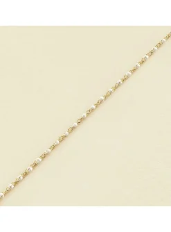 Bracelet souple Agatha Smarty doré blanc