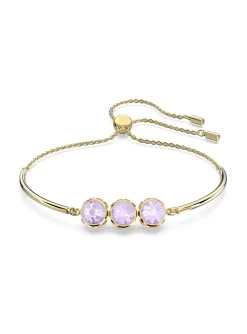 Bracelet Swarovsi Orbita cristal forme ronde_x005f_x000D_plaqué or