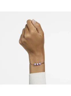 Bracelet Swarovsi Orbita cristal forme ronde_x005f_x000D_plaqué or
