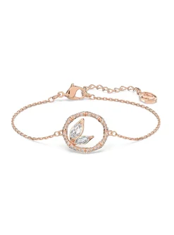 Bracelet Swarovski Dellium plaqué doré rose_x005f_x000D_motif bambou