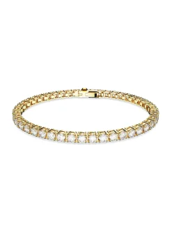 Bracelet Swarovski Matrix Tennis M_x005f_x000D_placage doré