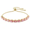 Bracelet Swarovski Matrix doré taille poire rose