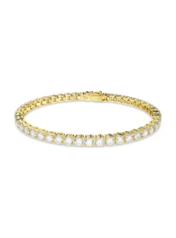 Bracelet Swarovski Matrix Tennis doré L
