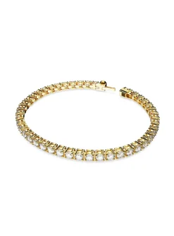 Bracelet Swarovski Matrix Tennis M_x005f_x000D_placage doré