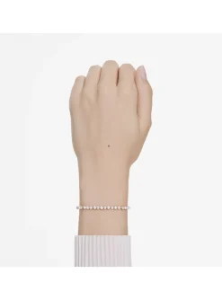 Bracelet Swarovski Matrix rosé perles