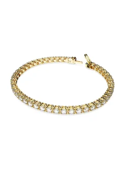 Bracelet Swarovski Matrix Tennis doré L