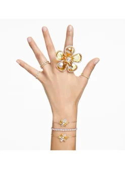 Bracelet Swarovski Matrix Tennis M_x005f_x000D_placage doré