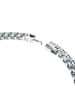 Bracelet Swarovski Matrix tennis bleu M