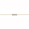Bracelet triologie oxydes or jaune 9 carats
