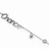 Bracelet Zag acier blanc message "Chance"