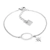 Bracelet Zag acier blanc pastille nacre_x005f_x000D_étoile oxyde de zirconium