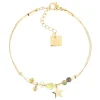 Bracelet Zag Bijoux acier doré_x005f_x000D_olivine/zirconium
