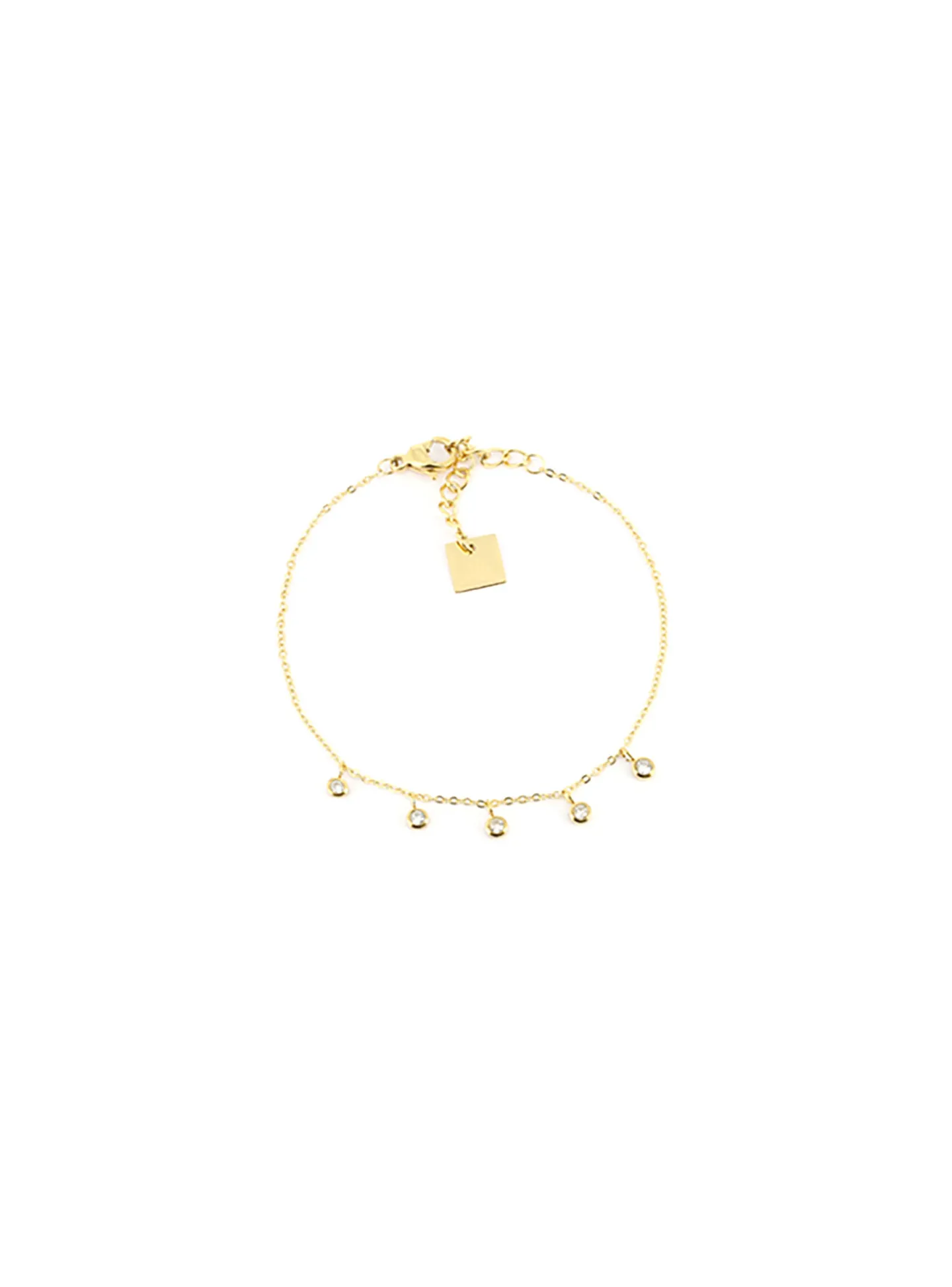 Bracelet Zag Bijoux acier et pampilles oxydes