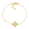 Bracelet Zag Bijoux acier doré motif empierré