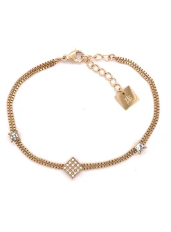 Bracelet Zag Bijoux acier doré