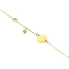 Bracelet Zag Bijoux acier doré trèfle oxyde