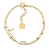 Bracelet Zag Bijoux acier doré oxydes
