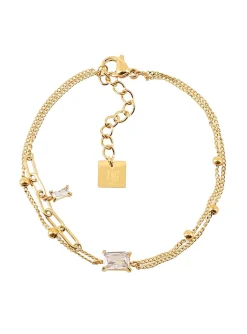 Bracelet Zag Bijoux acier doré oxydes