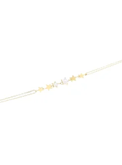 Bracelet Zag Bijoux Akiva acier doré étoiles oxydes