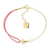Bracelet Zag Bijoux Allu acier doré croix