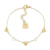 Bracelet Zag Bijoux Aphaia acier doré cercle/coeur
