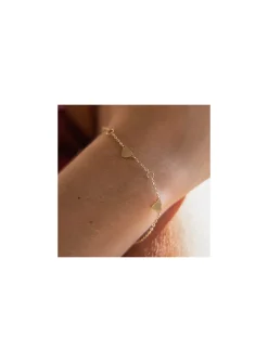 Bracelet Zag Bijoux Aphaia acier doré cercle/coeur