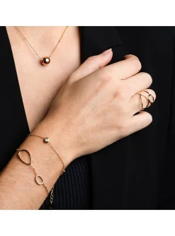 Bracelet Zag Bijoux Apolo acier doré empierré