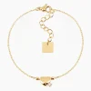 Bracelet Zag Bijoux Azur acier doré coeur oxyde