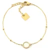 Bracelet Zag Bijoux Bulle nacre doré