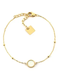 Bracelet Zag Bijoux Bulle nacre doré