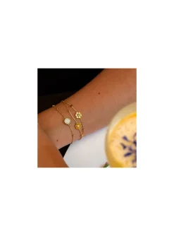 Bracelet Zag Bijoux Bulle nacre doré