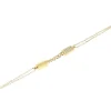 Bracelet Zag Bijoux Cannelle acier doré zirconium